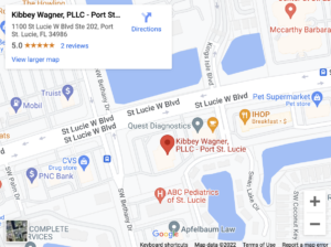Kibbey Wagner, PLLC - Port St. Lucie, Florida Office Map