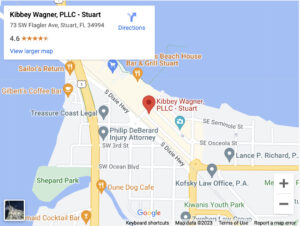 KW Stuart Personal Injury & Car Accident Lawyers - Stuart, Florida Office Map
